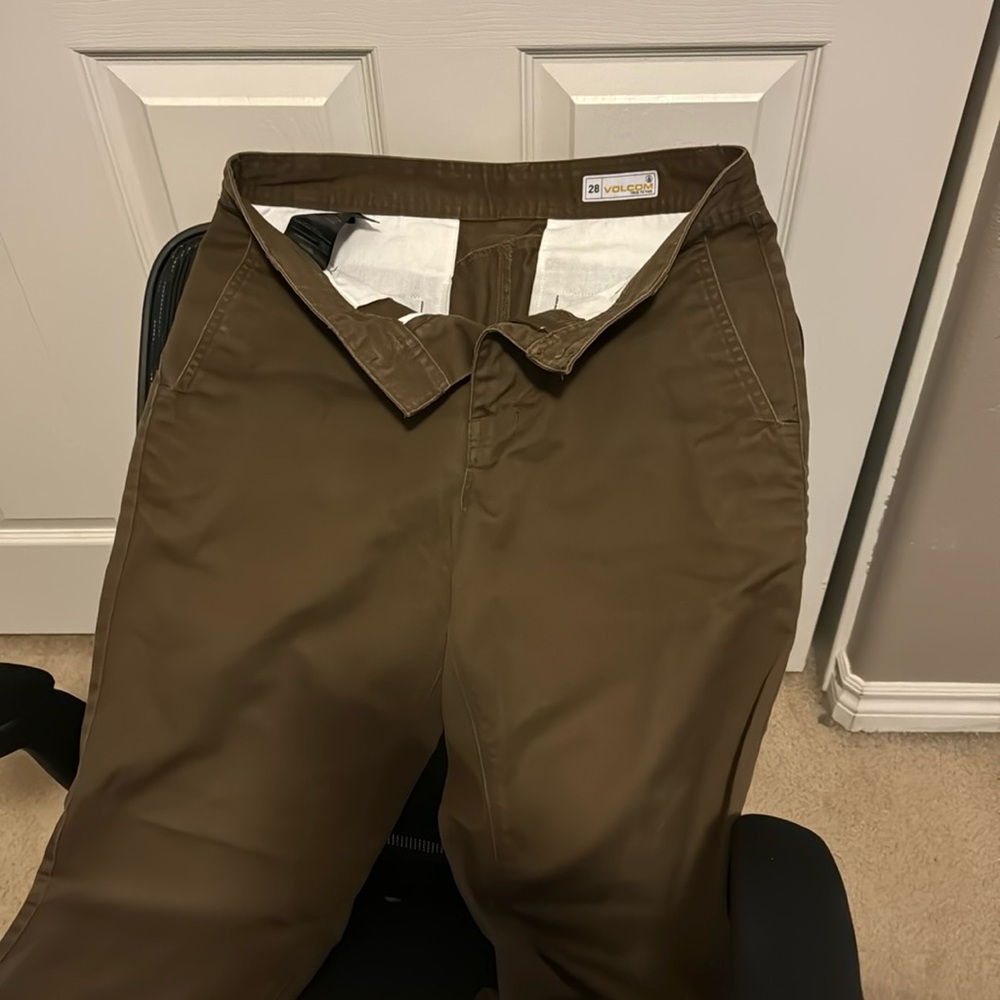 Volcom dark brown dickies style pant